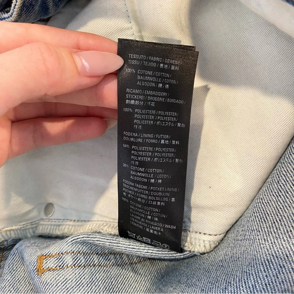 Balenciaga Distressed Ripped Logo Blue Jeans 2020 Size 34